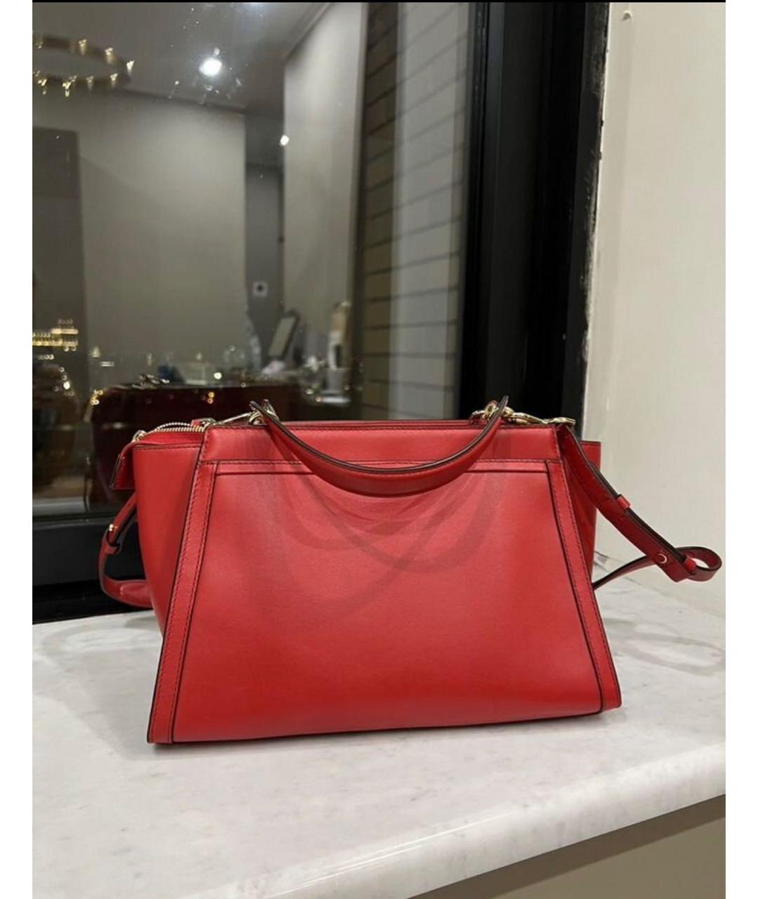 MICHAEL KORS Красная кожаная сумка с короткими ручками, фото 3