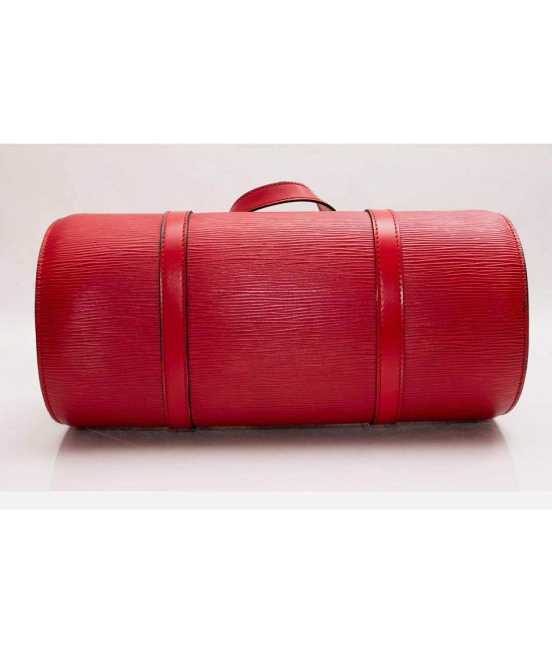 LOUIS VUITTON Красная кожаная сумка с короткими ручками, фото 3