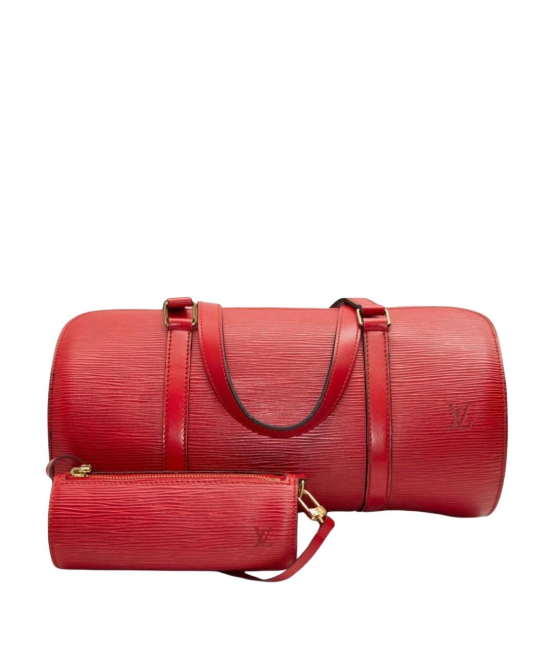 LOUIS VUITTON Красная кожаная сумка с короткими ручками, фото 1