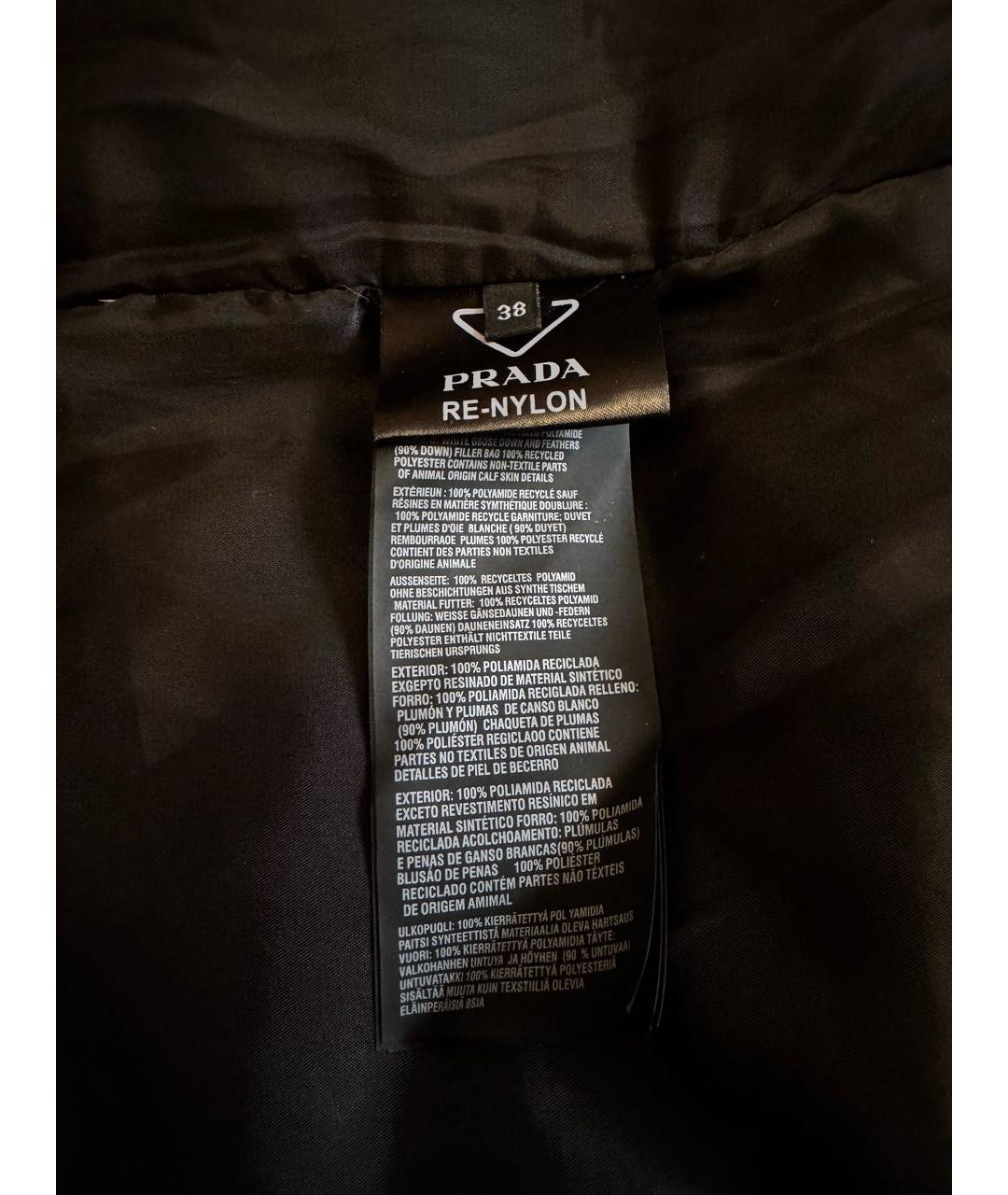 PRADA Черный полиамидовый тренч/плащ, фото 7