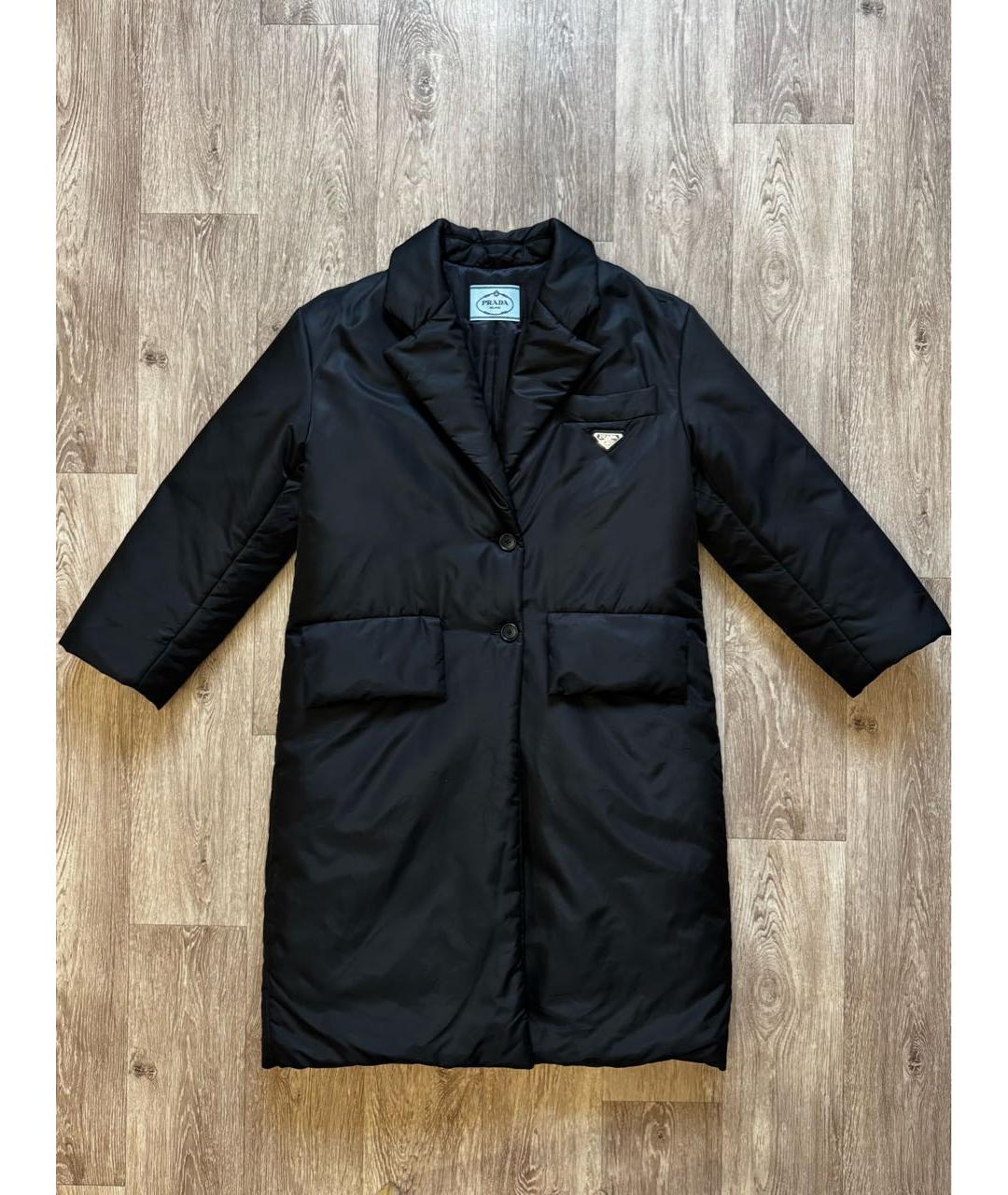 PRADA Черный полиамидовый тренч/плащ, фото 9
