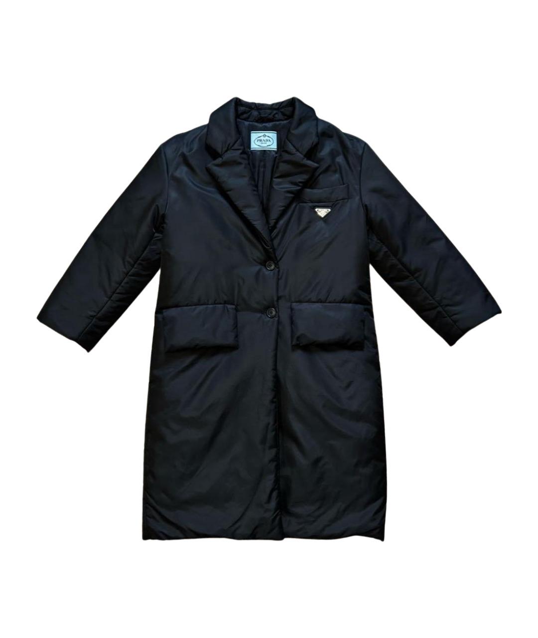 PRADA Черный полиамидовый тренч/плащ, фото 1