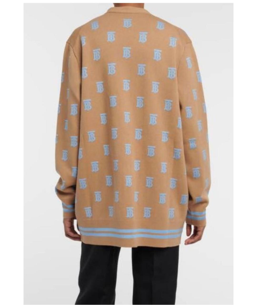 BURBERRY Бежевый шерстяной кардиган, фото 2