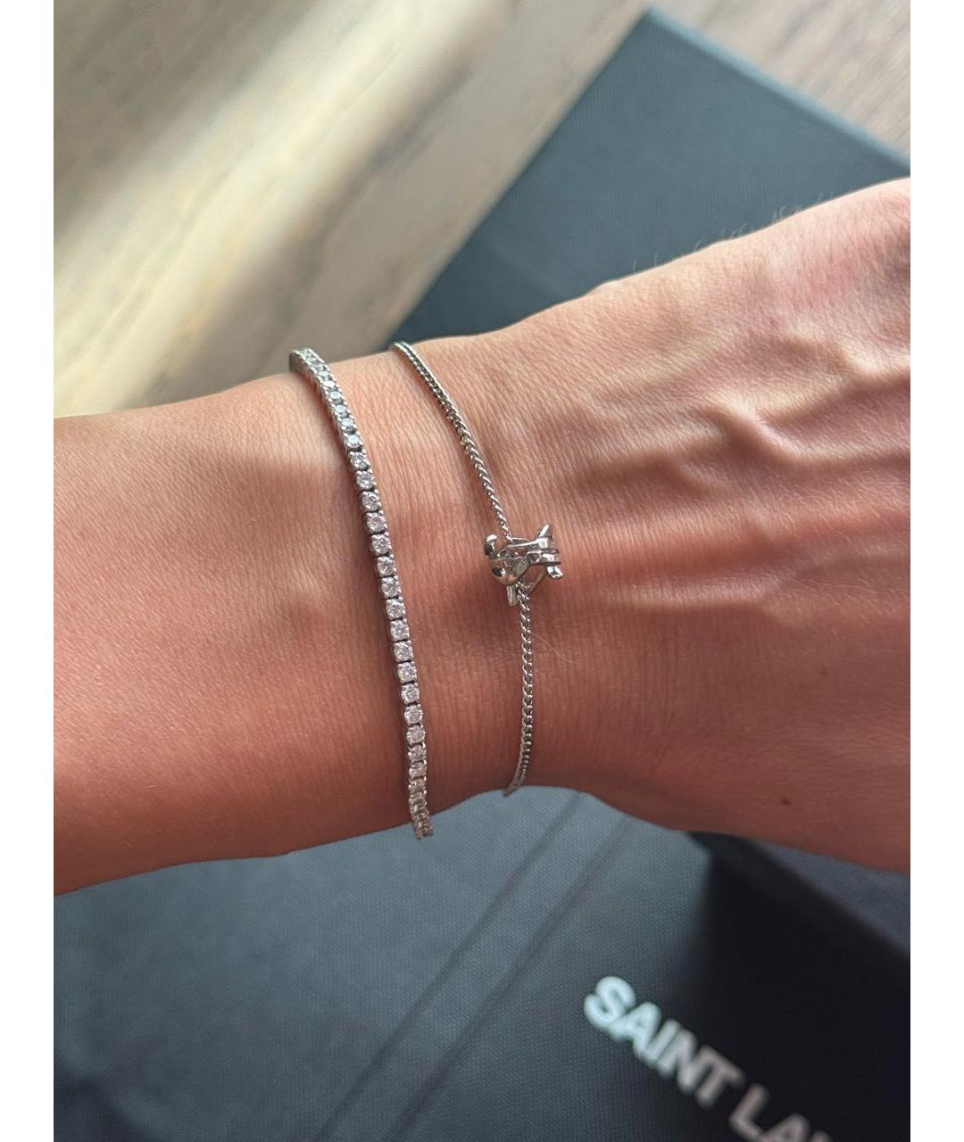 SAINT LAURENT Серебрянный латунный браслет, фото 3