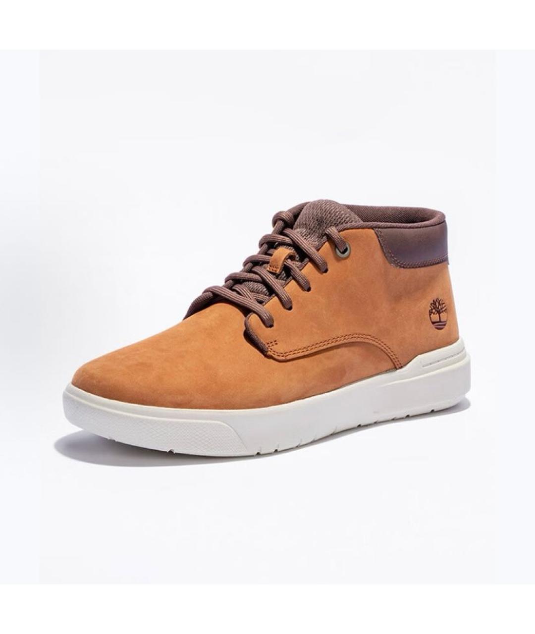 TIMBERLAND Бежевые кожаные низкие ботинки, фото 2