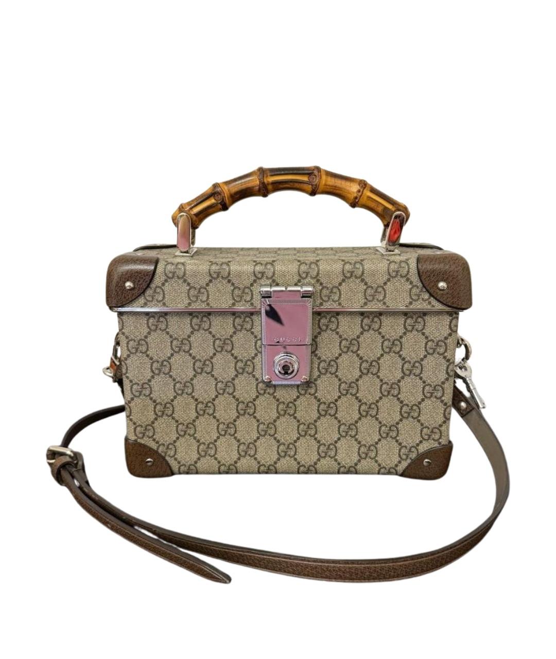 GUCCI Коричневая кожаная сумка через плечо, фото 10