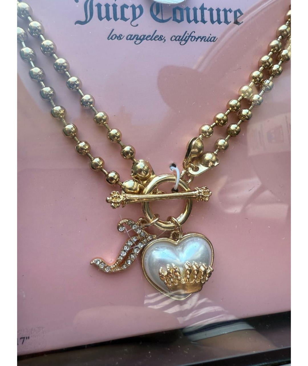 JUICY COUTURE Золотое колье, фото 2