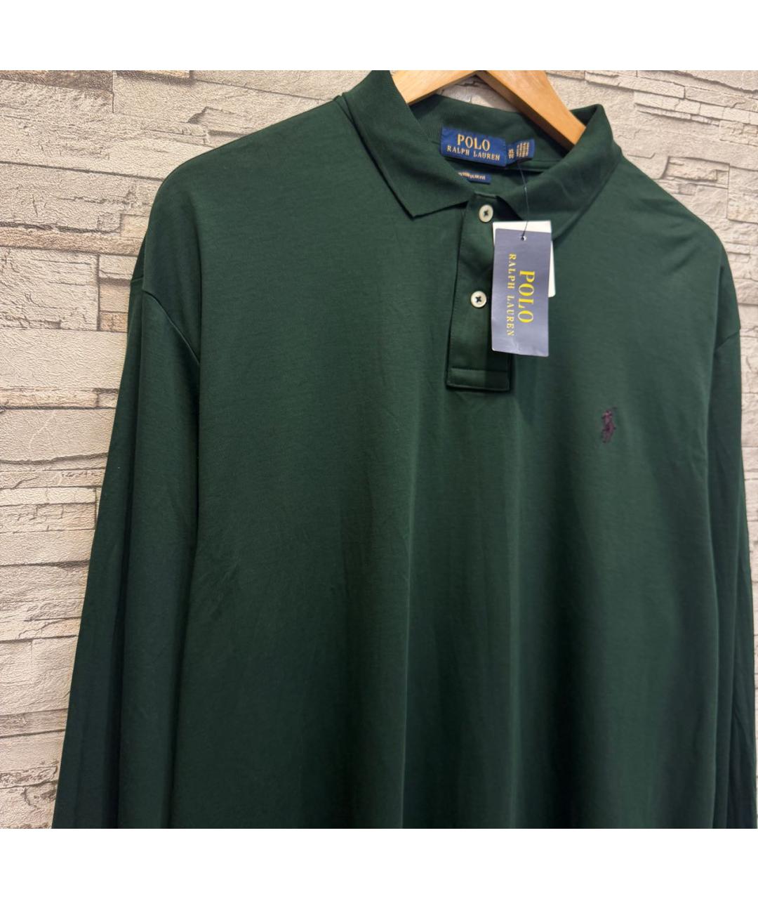 POLO RALPH LAUREN Зеленый хлопковый джемпер / свитер, фото 5