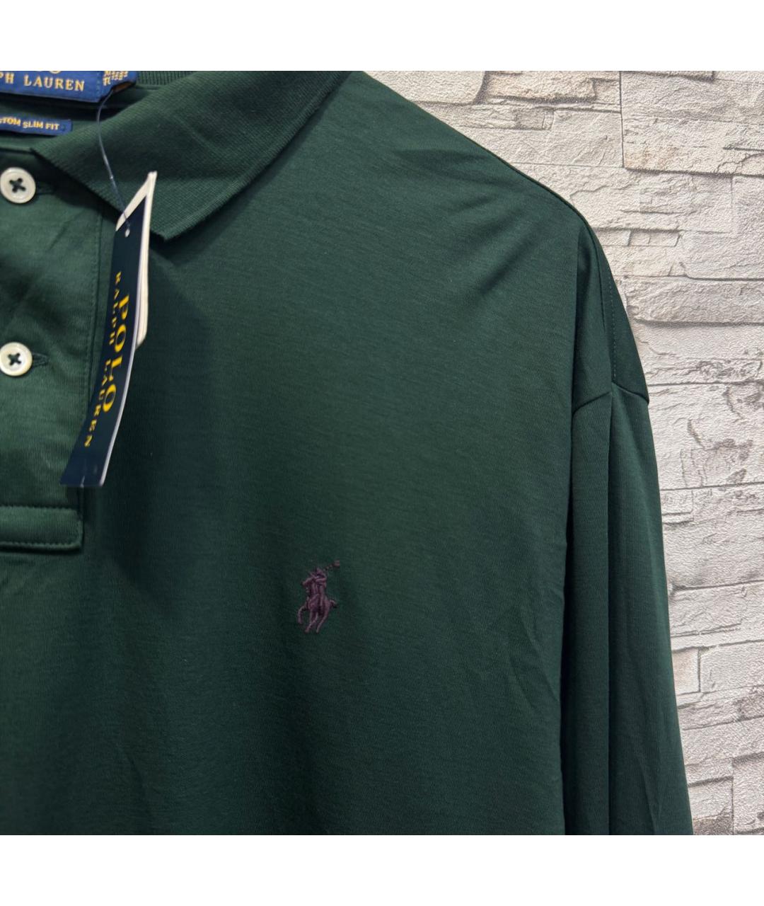 POLO RALPH LAUREN Зеленый хлопковый джемпер / свитер, фото 4