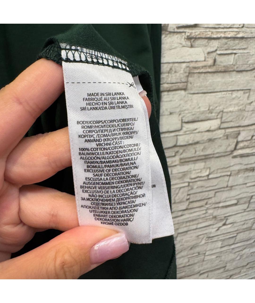 POLO RALPH LAUREN Зеленый хлопковый джемпер / свитер, фото 6