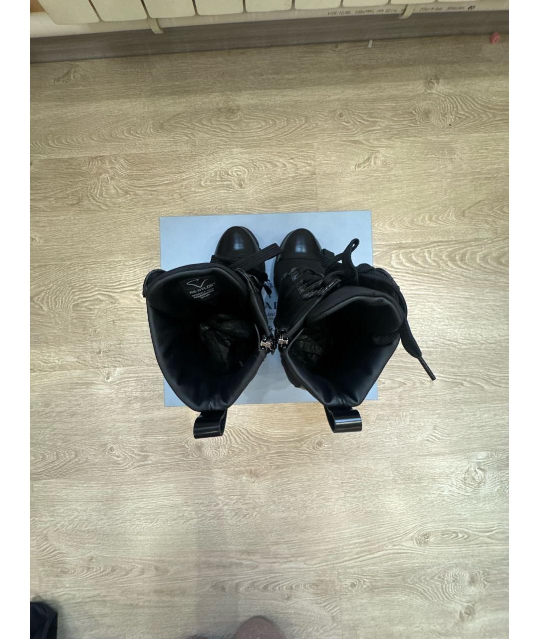 PRADA Черные кожаные ботильоны, фото 3