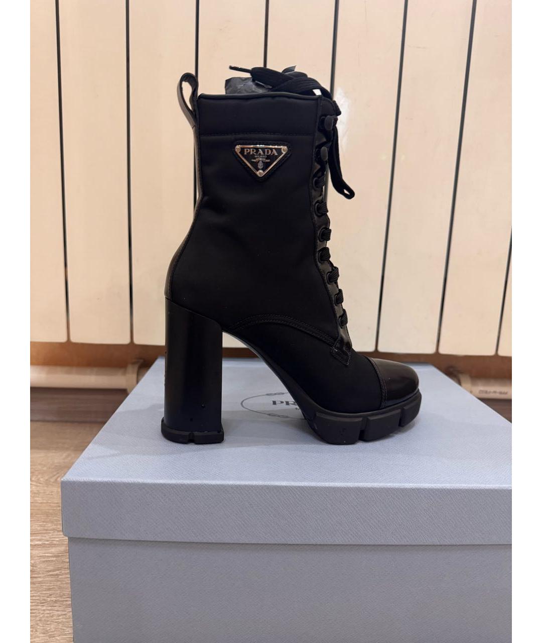 PRADA Черные кожаные ботильоны, фото 5