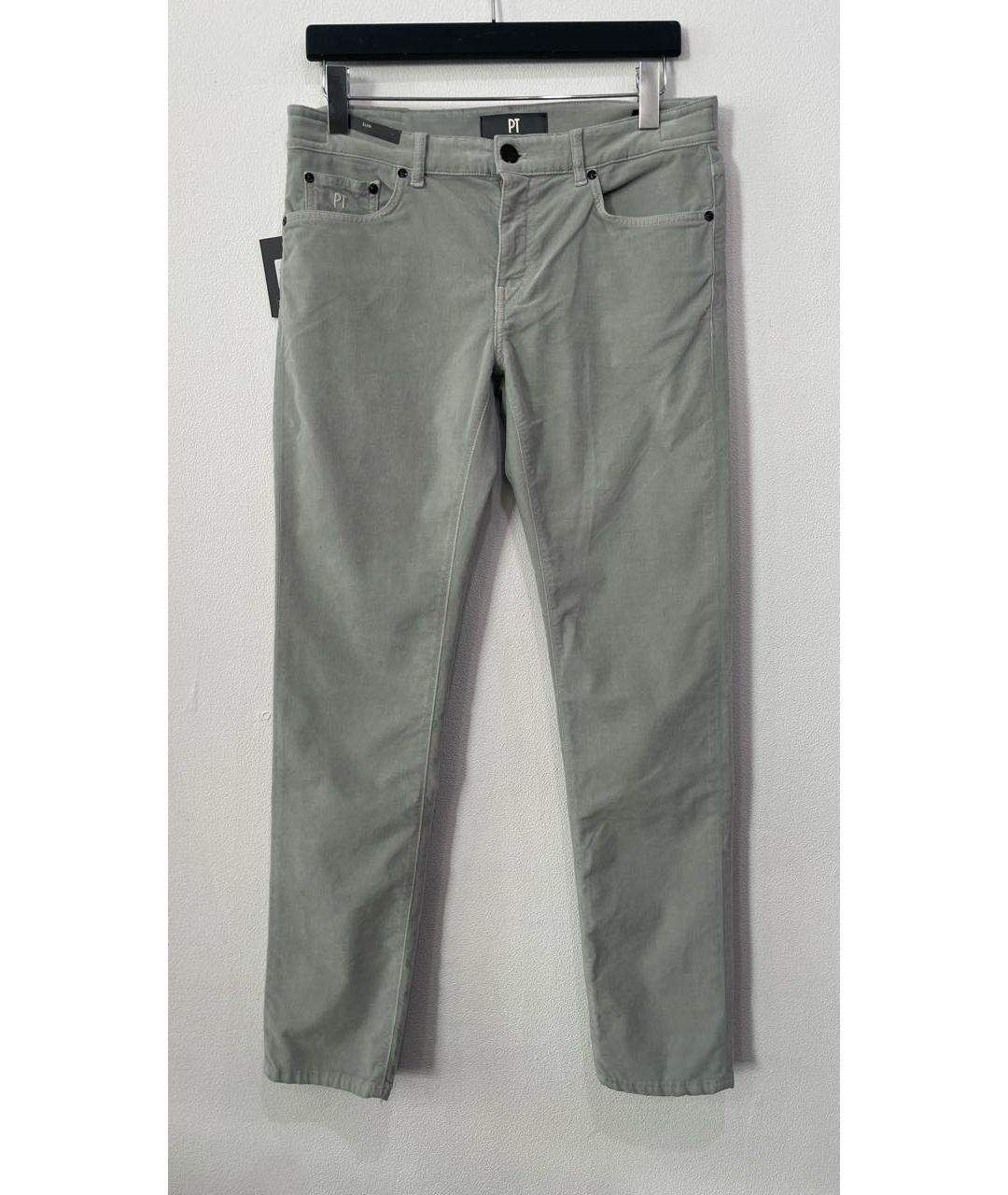 PT TORINO Серые бархатные повседневные брюки, фото 9