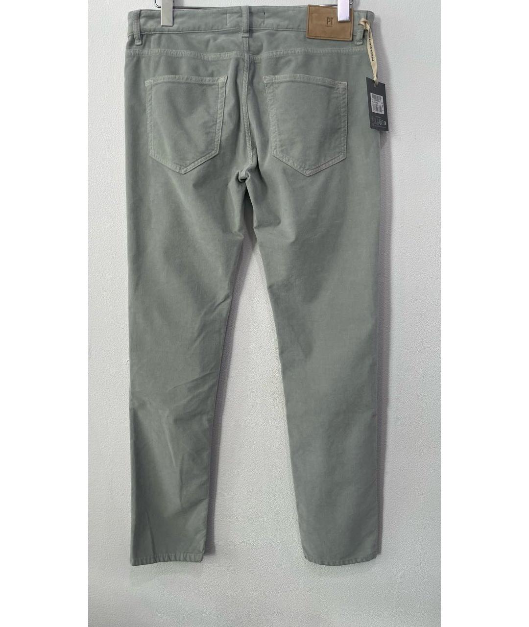 PT TORINO Серые бархатные повседневные брюки, фото 2