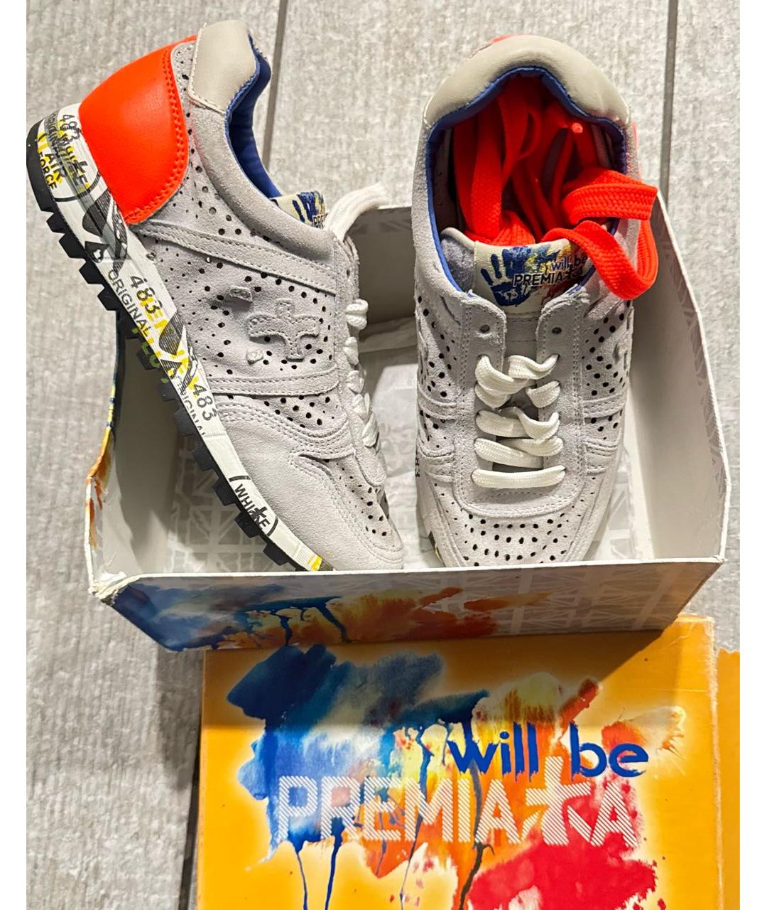 PREMIATA KIDS Серые замшевые кеды, фото 3