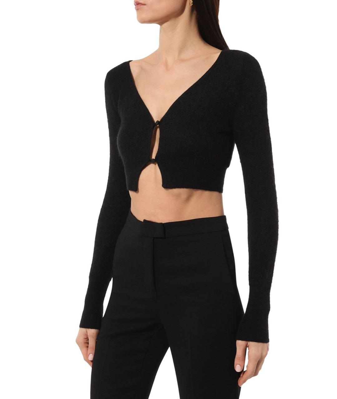 JACQUEMUS Черный кардиган, фото 2