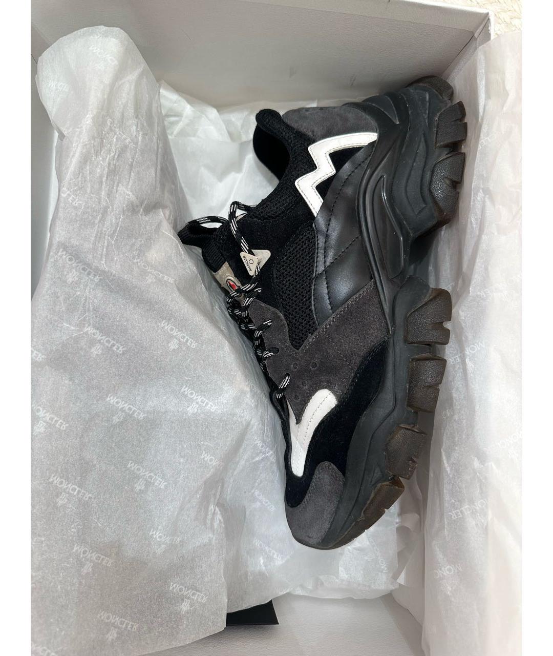 MONCLER Мульти кожаные низкие кроссовки / кеды, фото 6