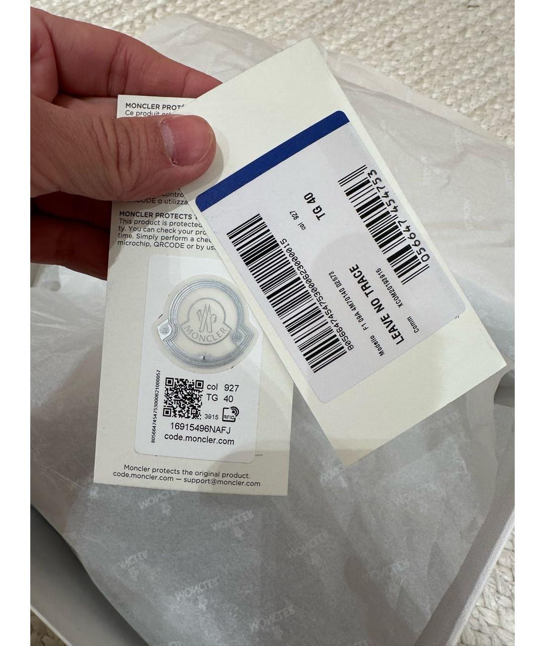 MONCLER Мульти кожаные низкие кроссовки / кеды, фото 4