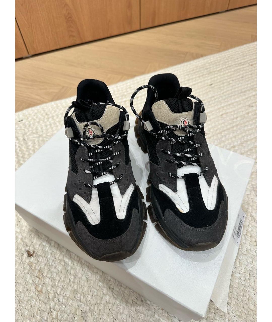 MONCLER Мульти кожаные низкие кроссовки / кеды, фото 2