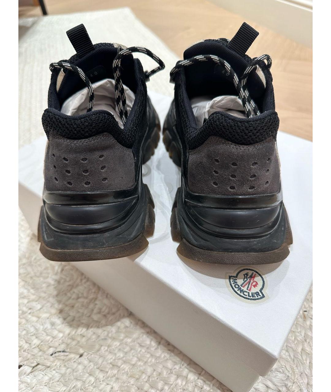MONCLER Мульти кожаные низкие кроссовки / кеды, фото 3
