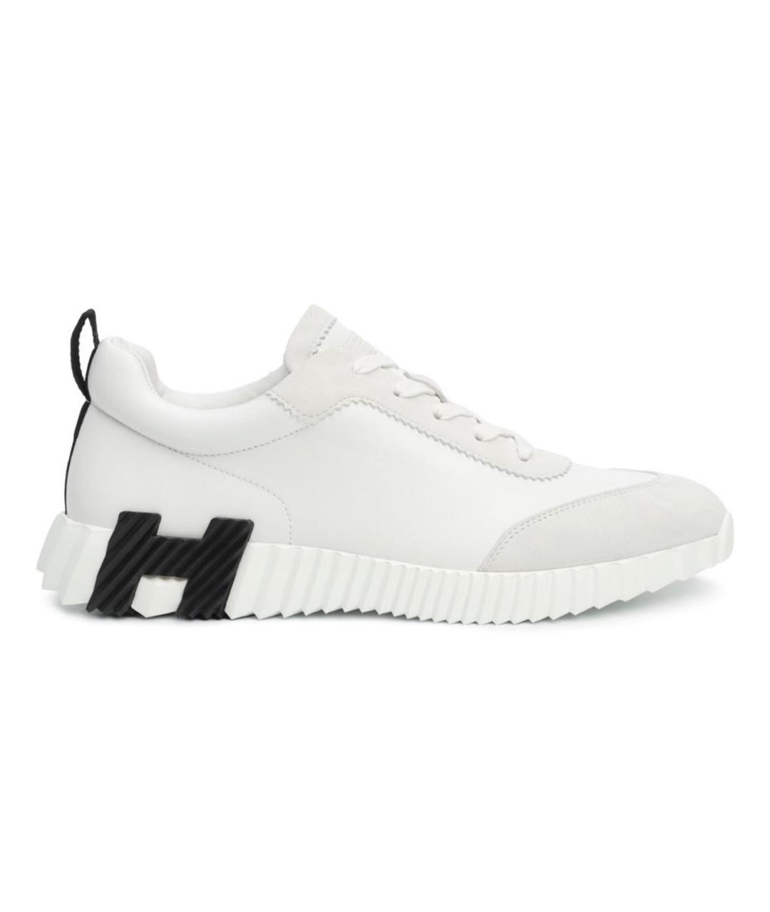 HERMES Белые кожаные низкие кроссовки / кеды, фото 1