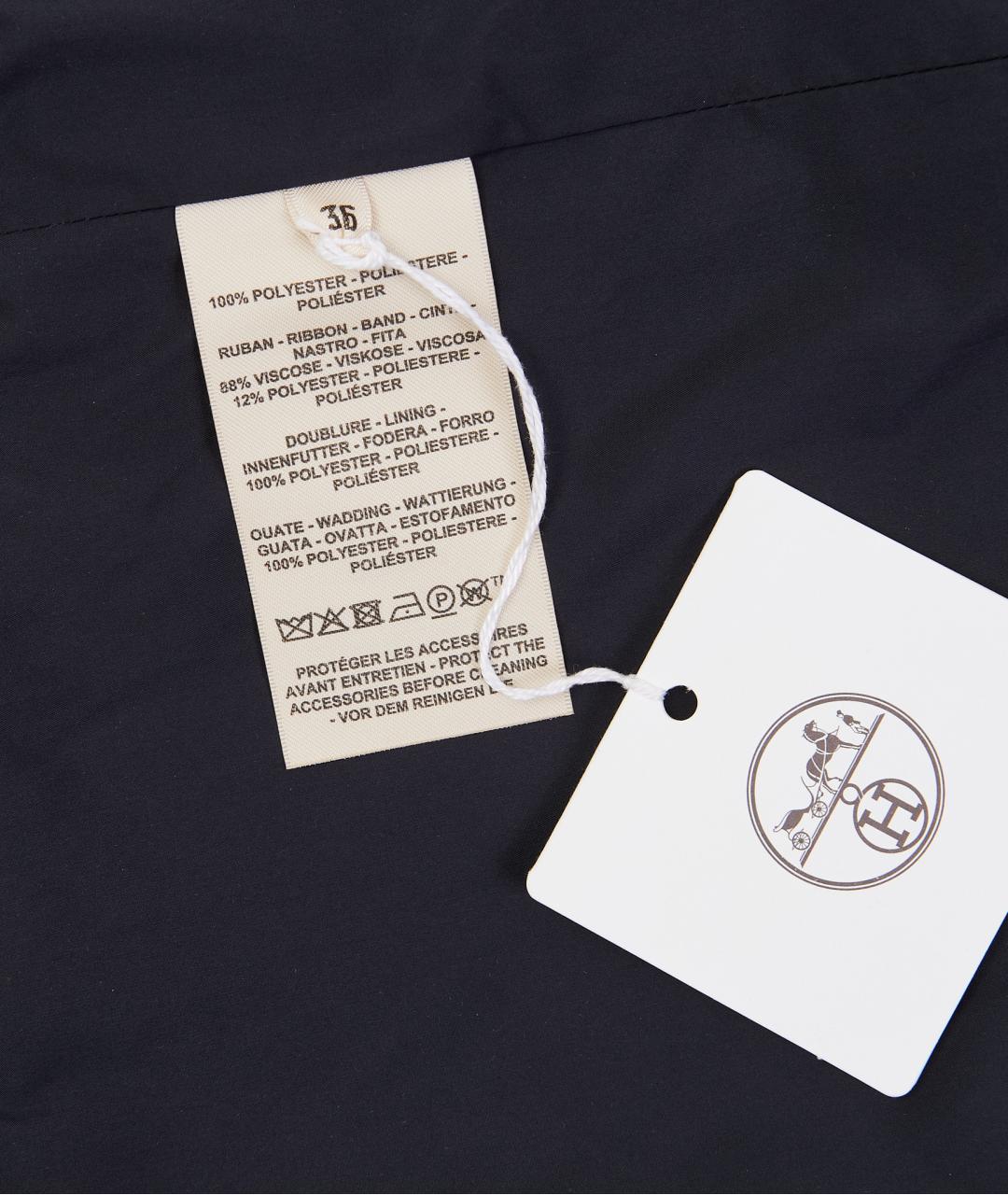 HERMES Темно-синяя полиэстеровая куртка, фото 8