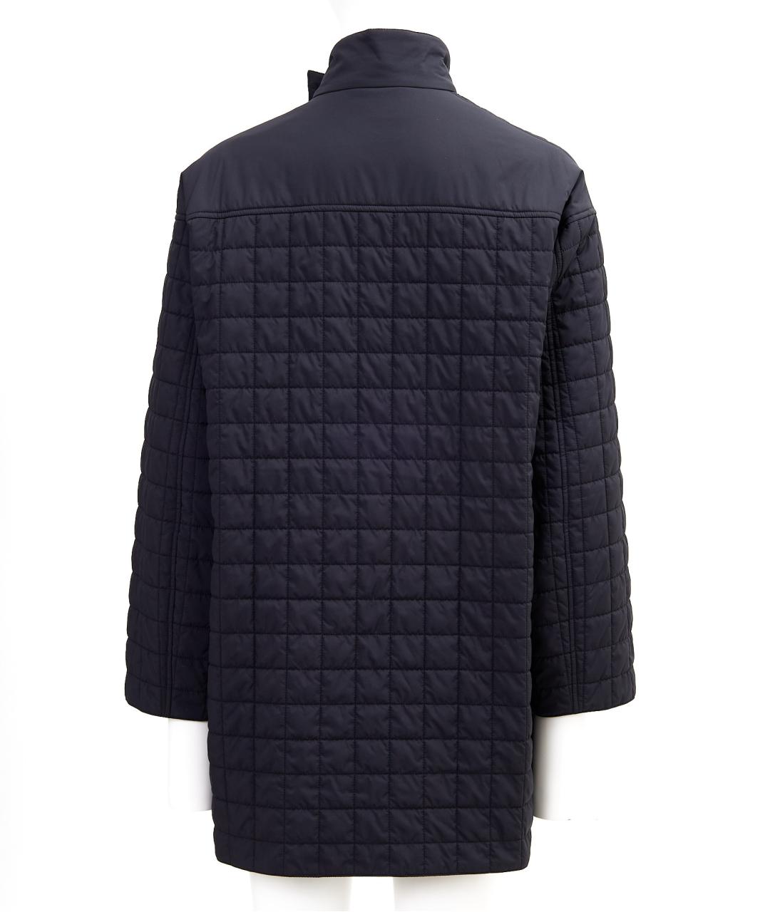 HERMES Темно-синяя полиэстеровая куртка, фото 2