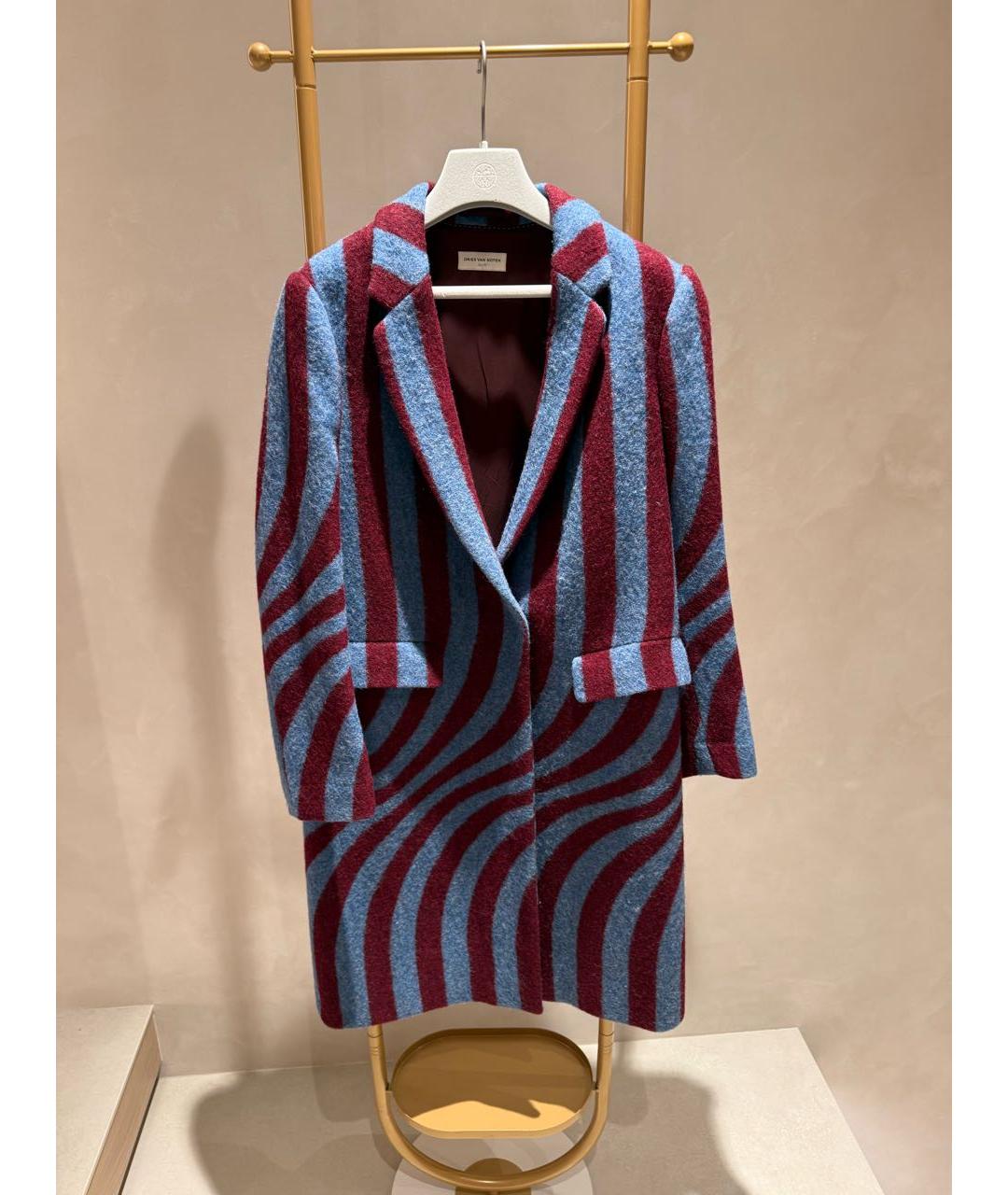 DRIES VAN NOTEN Голубое шерстяное пальто, фото 2