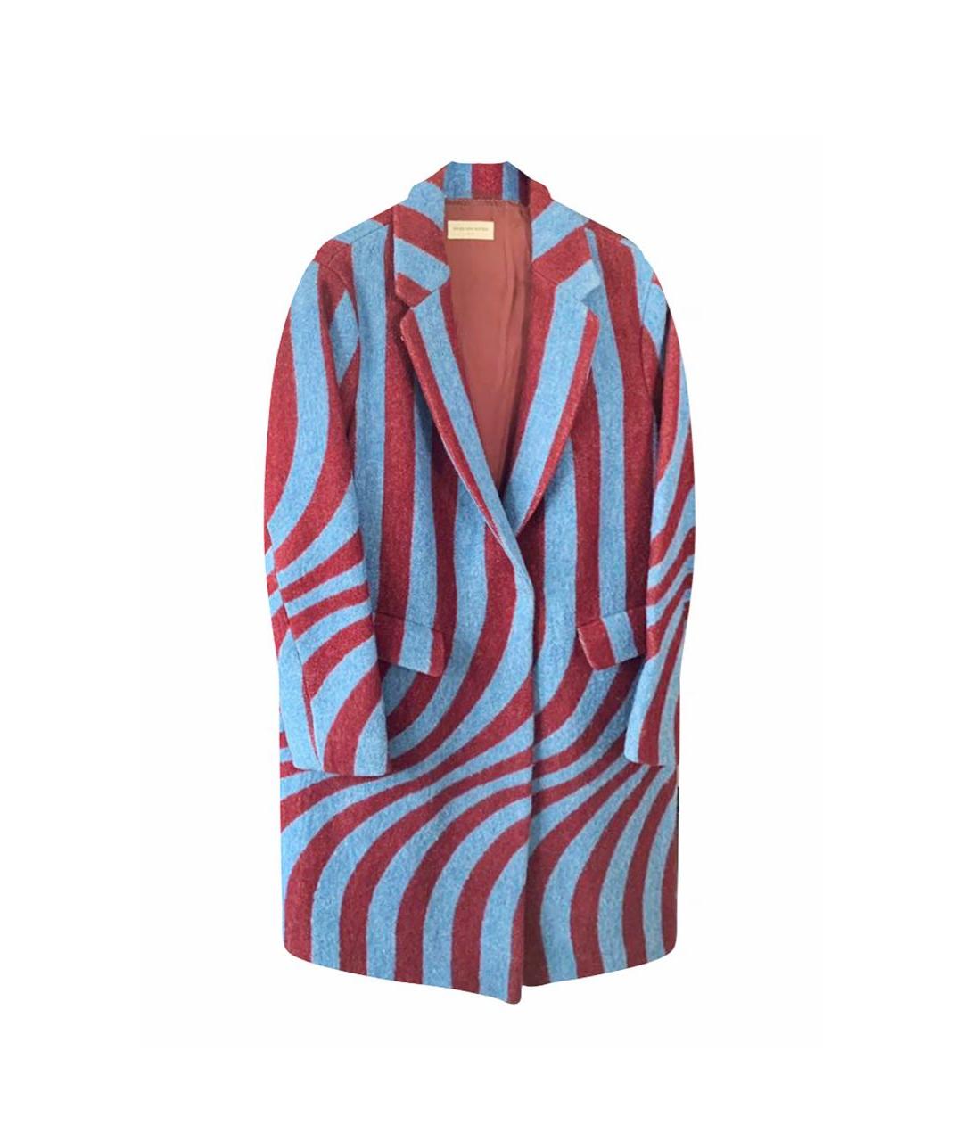 DRIES VAN NOTEN Голубое шерстяное пальто, фото 1