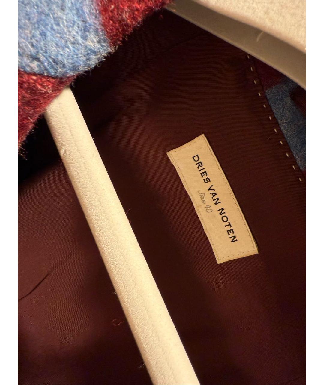 DRIES VAN NOTEN Голубое шерстяное пальто, фото 4