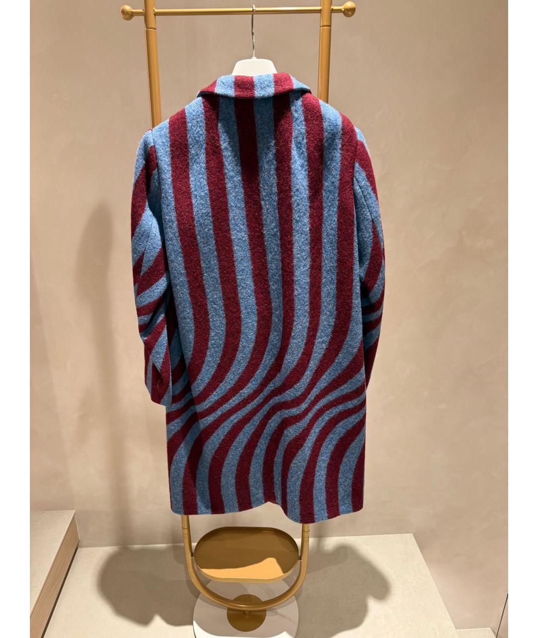 DRIES VAN NOTEN Голубое шерстяное пальто, фото 3