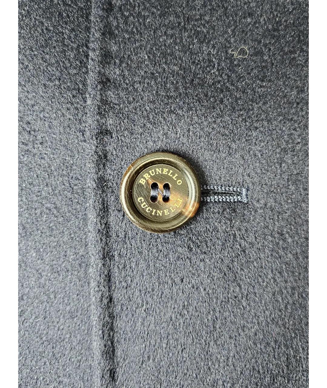 BRUNELLO CUCINELLI Синее кашемировое пальто, фото 6