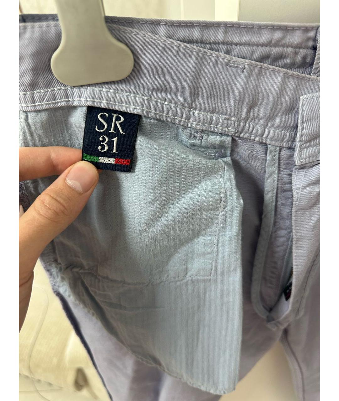 STEFANO RICCI Серые хлопковые повседневные брюки, фото 4
