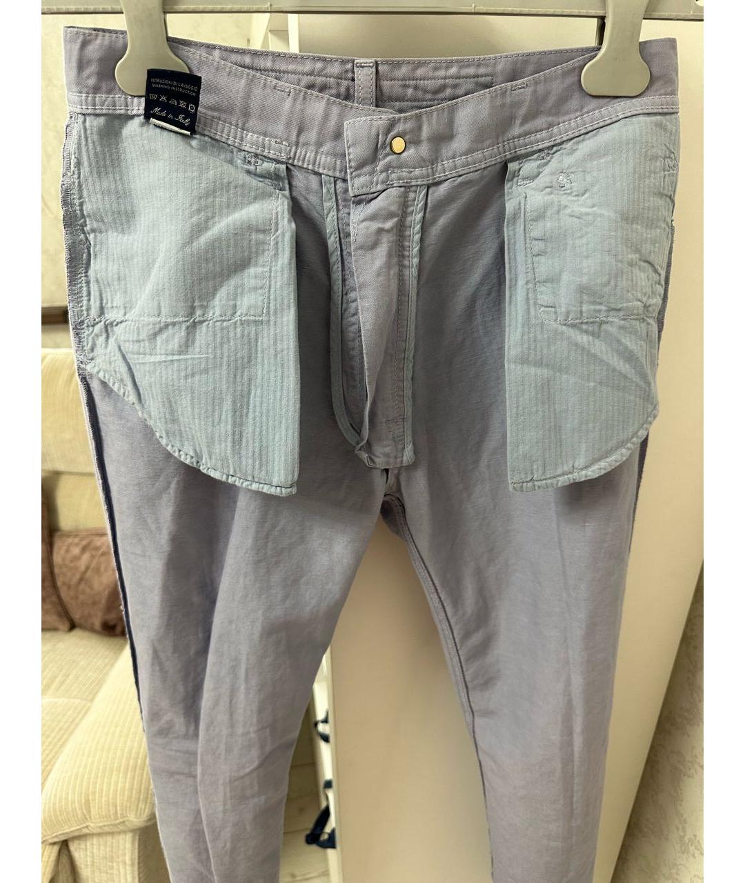 STEFANO RICCI Серые хлопковые повседневные брюки, фото 3