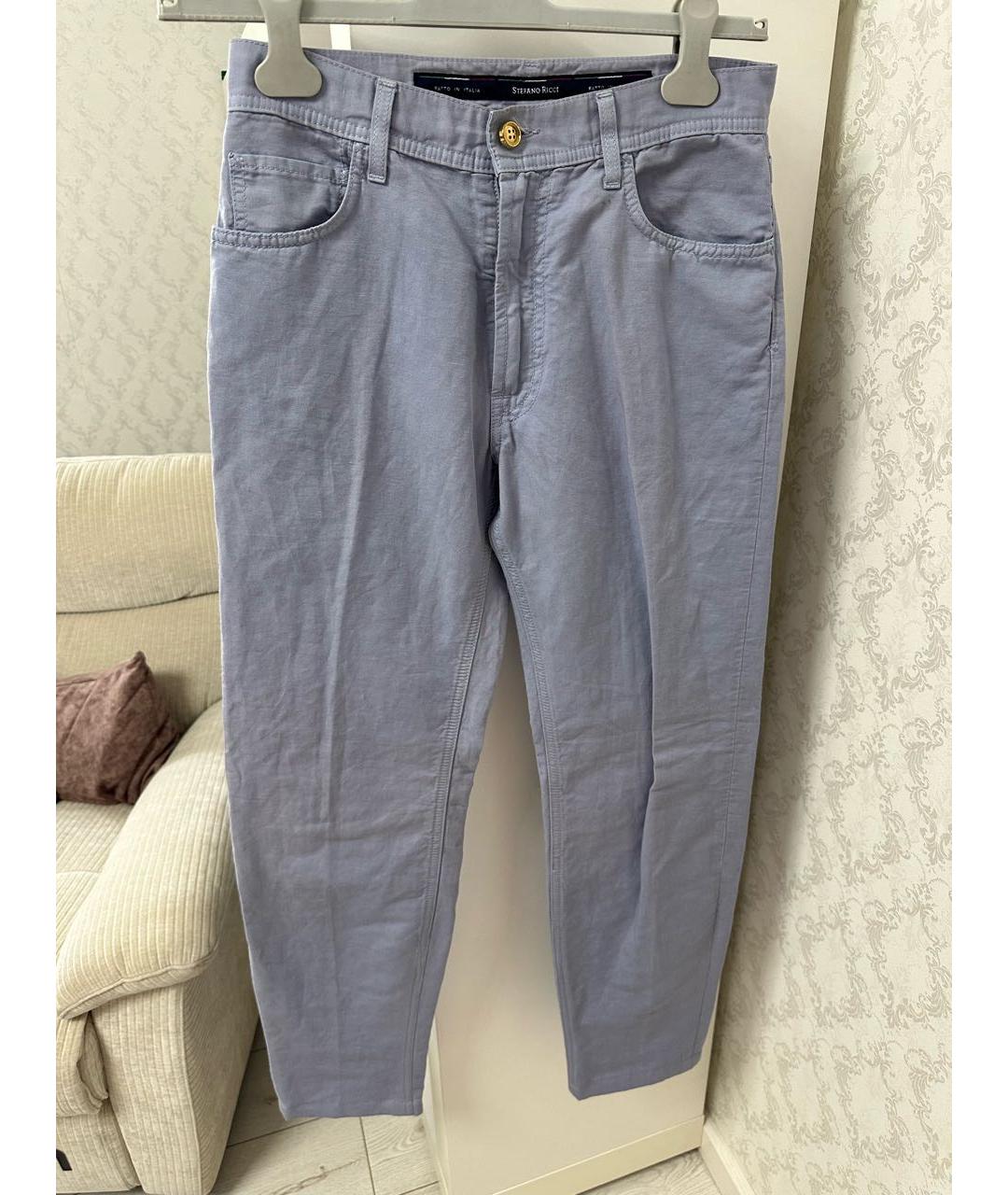 STEFANO RICCI Серые хлопковые повседневные брюки, фото 8