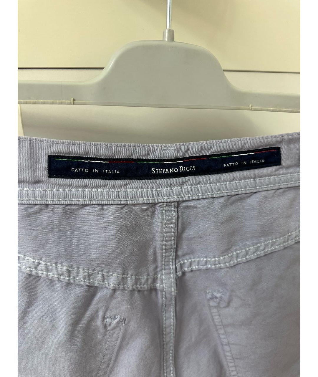 STEFANO RICCI Серые хлопковые повседневные брюки, фото 6