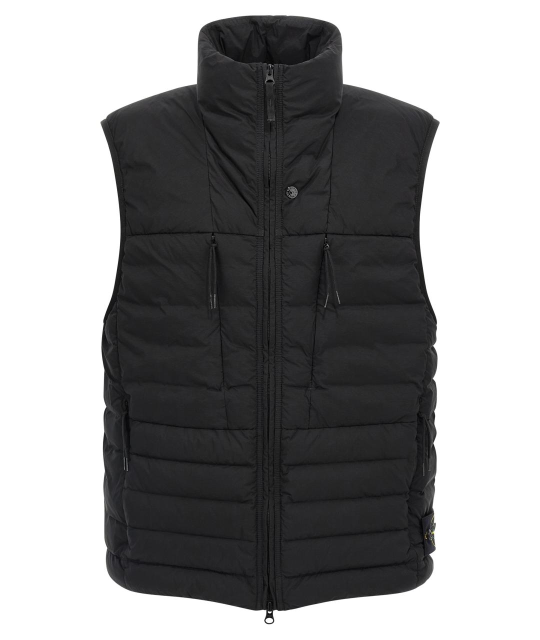 STONE ISLAND Черная полиамидовая жилетка, фото 1