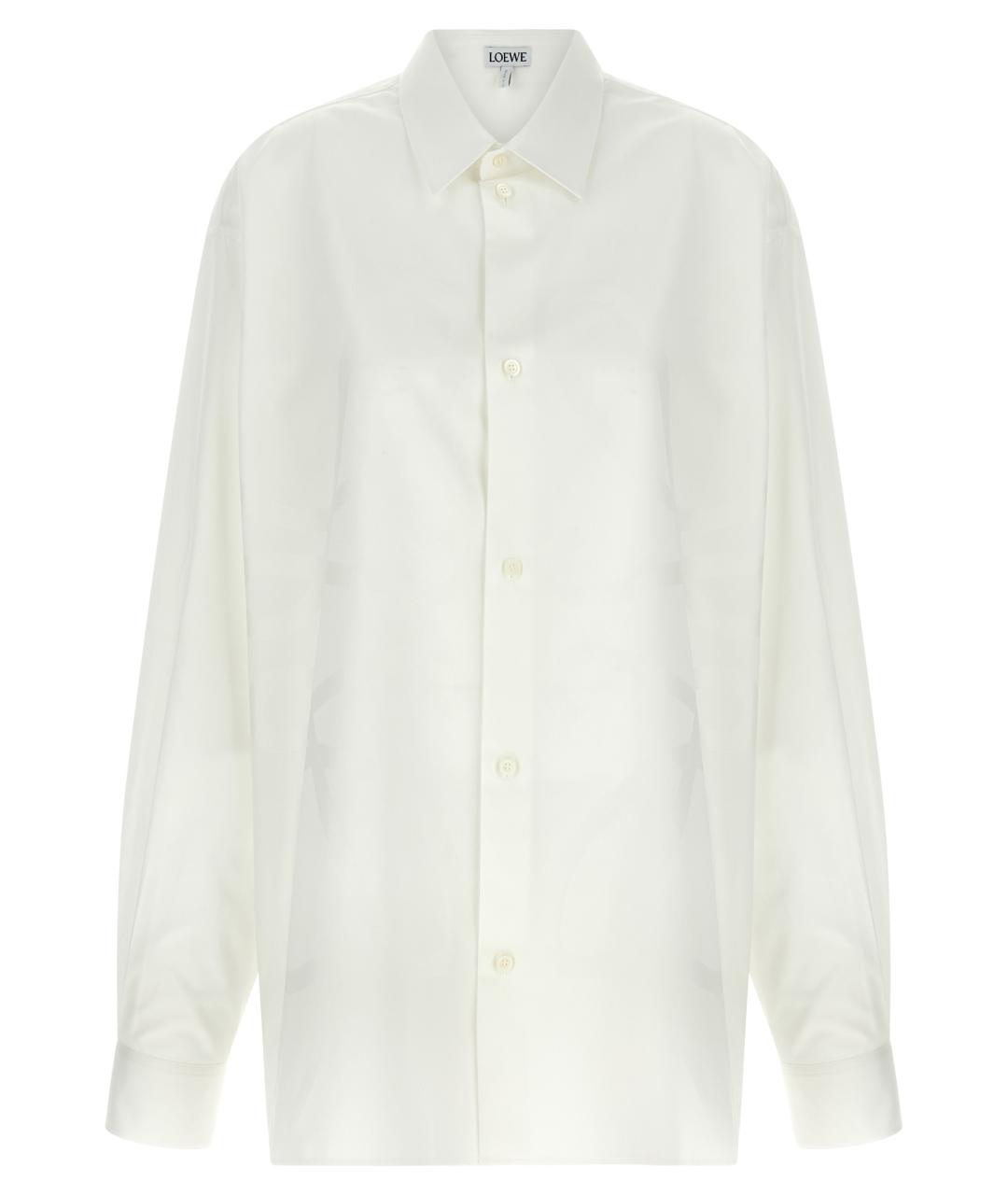 LOEWE Белая хлопковая кэжуал рубашка, фото 1