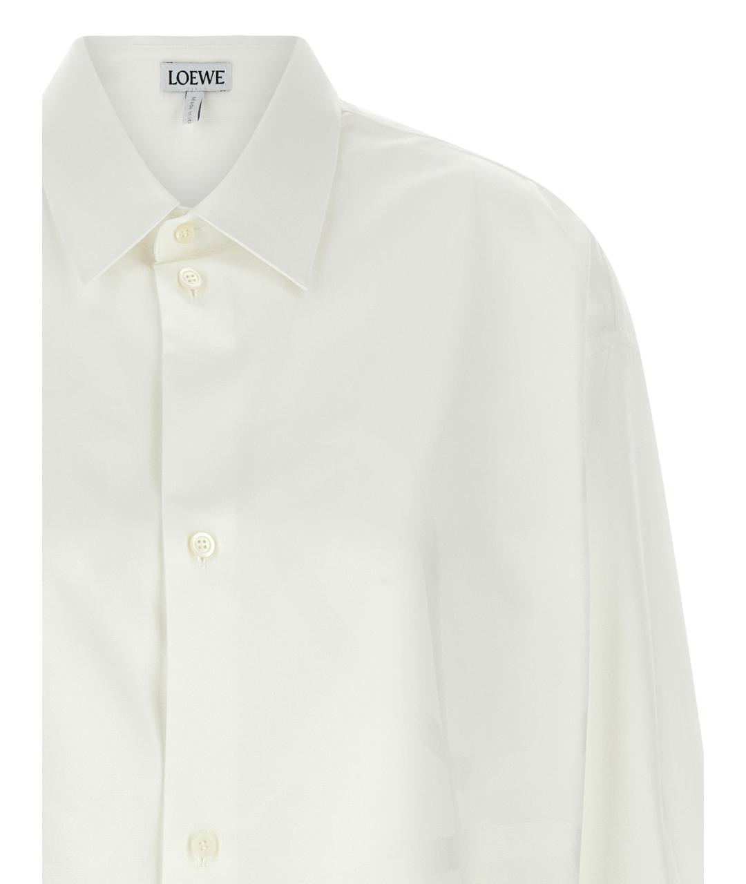 LOEWE Белая хлопковая кэжуал рубашка, фото 3