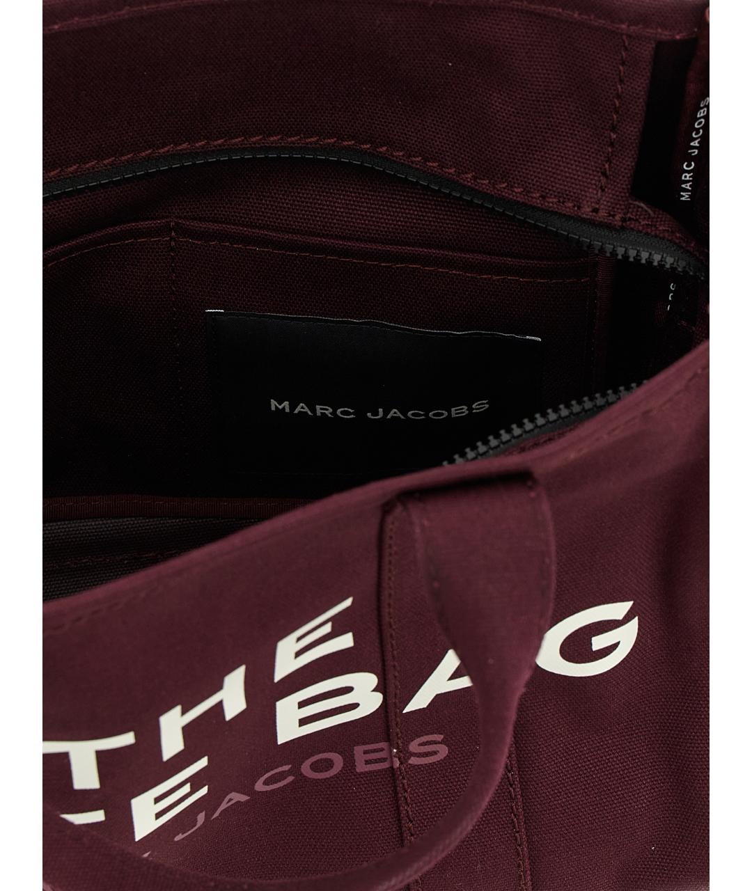 MARC JACOBS Бордовая хлопковая сумка тоут, фото 4
