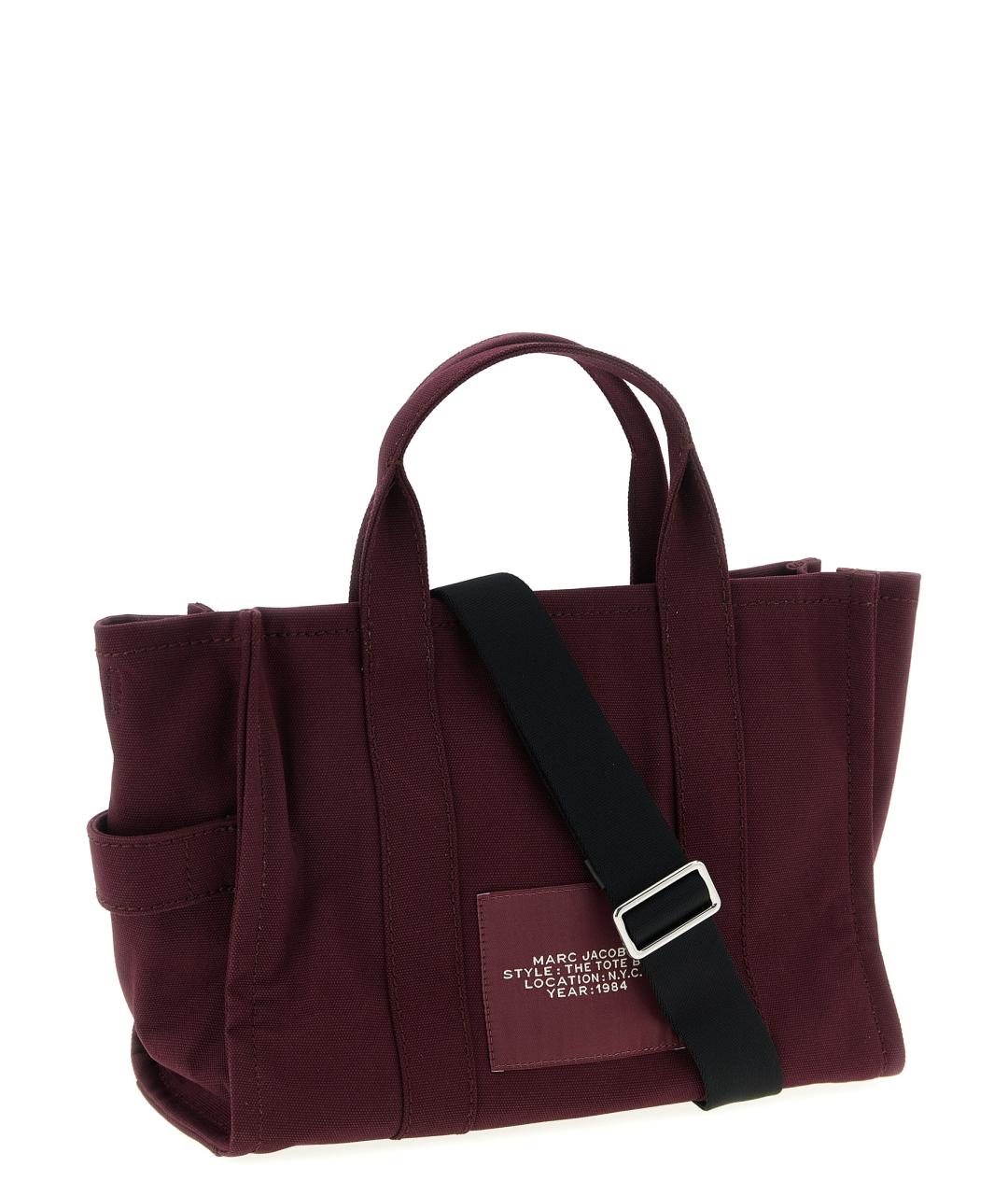 MARC JACOBS Бордовая хлопковая сумка тоут, фото 2
