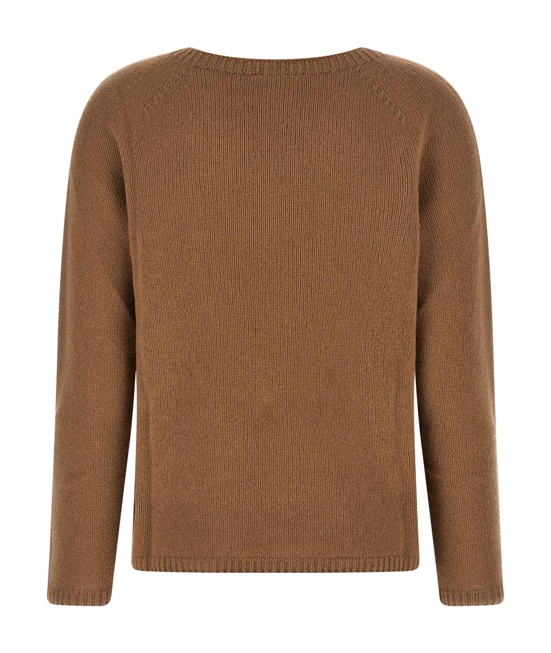 'S MAX MARA Коричневый шерстяной джемпер / свитер, фото 2