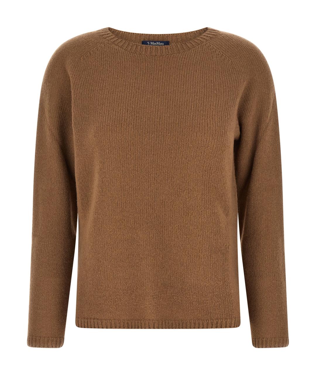 'S MAX MARA Коричневый шерстяной джемпер / свитер, фото 1