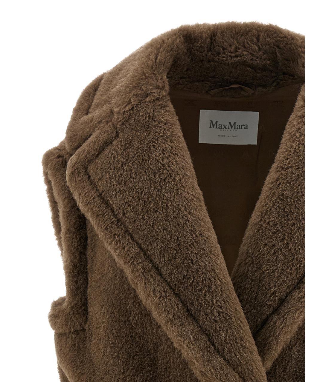 MAX MARA Коричневый шерстяной жилет, фото 3