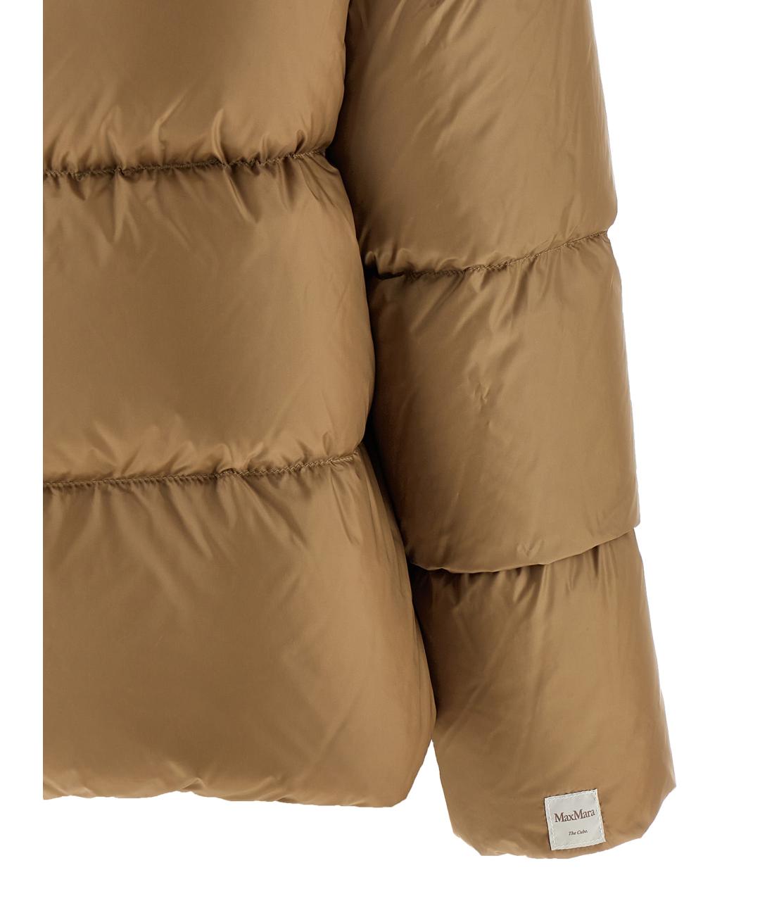 MAX MARA Коричневый полиэстеровый пуховик, фото 4