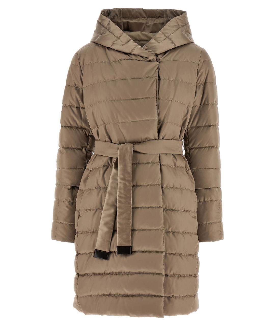 MAX MARA Бежевый полиамидовый пуховик, фото 1