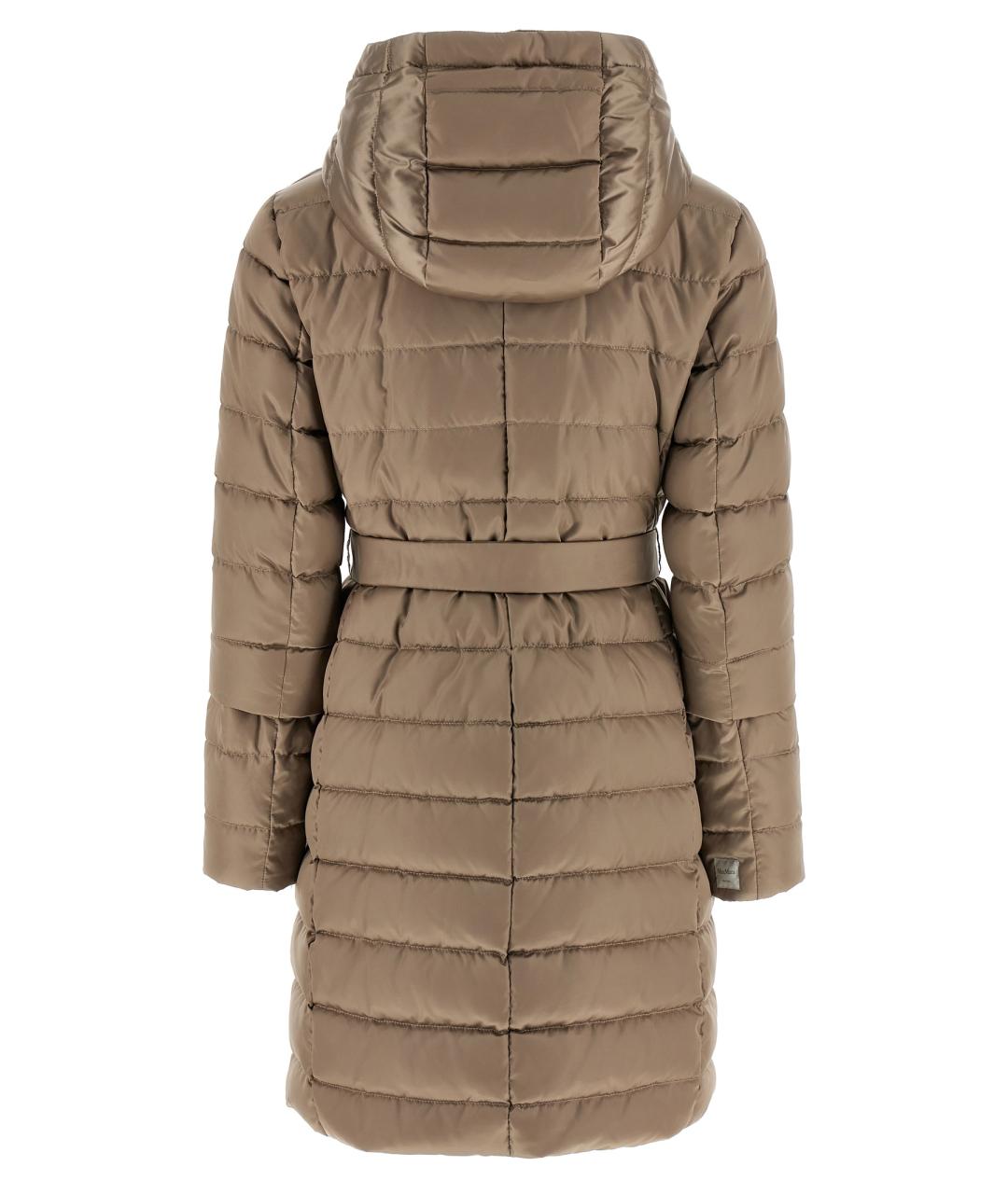 MAX MARA Бежевый полиамидовый пуховик, фото 2