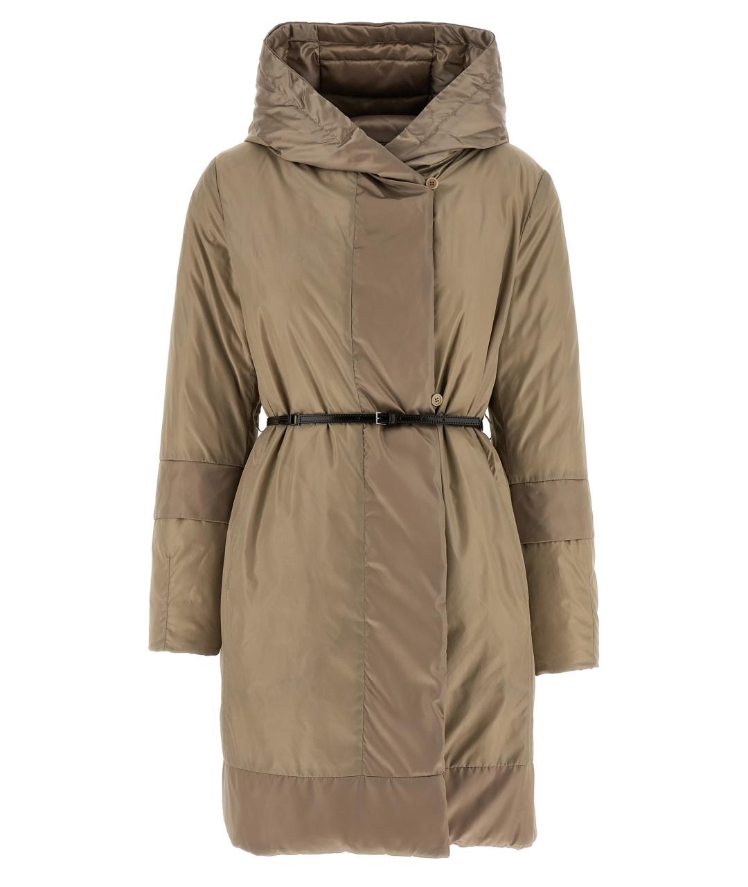 MAX MARA Бежевый полиамидовый пуховик, фото 3