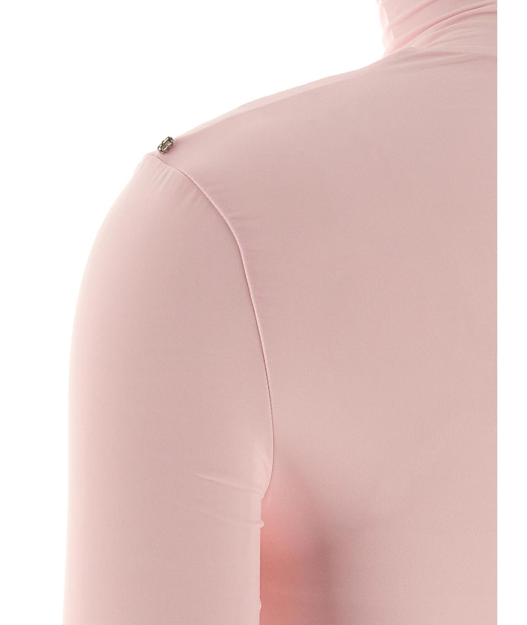 SPORTMAX Розовая полиамидовая водолазка, фото 4