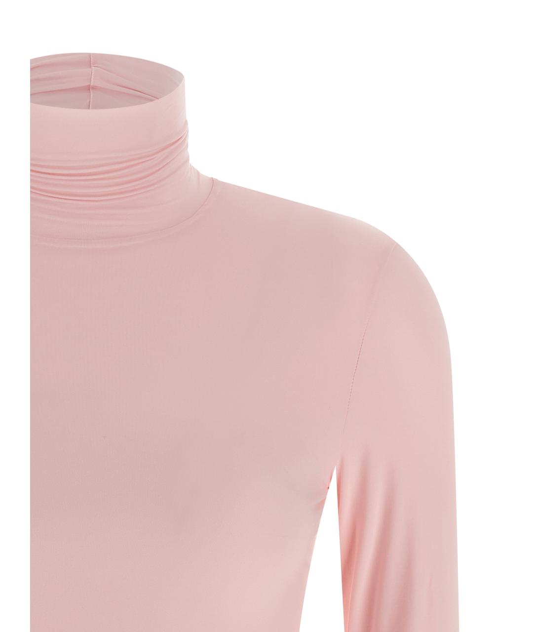 SPORTMAX Розовая полиамидовая водолазка, фото 3